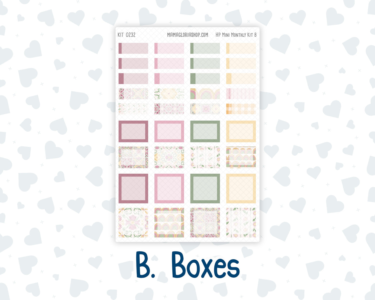 Kit 0232 - HP Mini - Monthly Kit - September - Heirloom Garden - For Mini Happy Planner