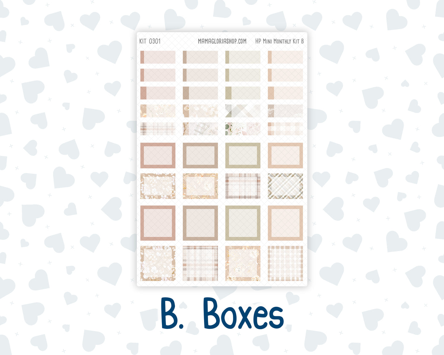 Kit 0301 - HP Mini - Monthly Kit - November - Sunday Comfort - For Mini Happy Planner