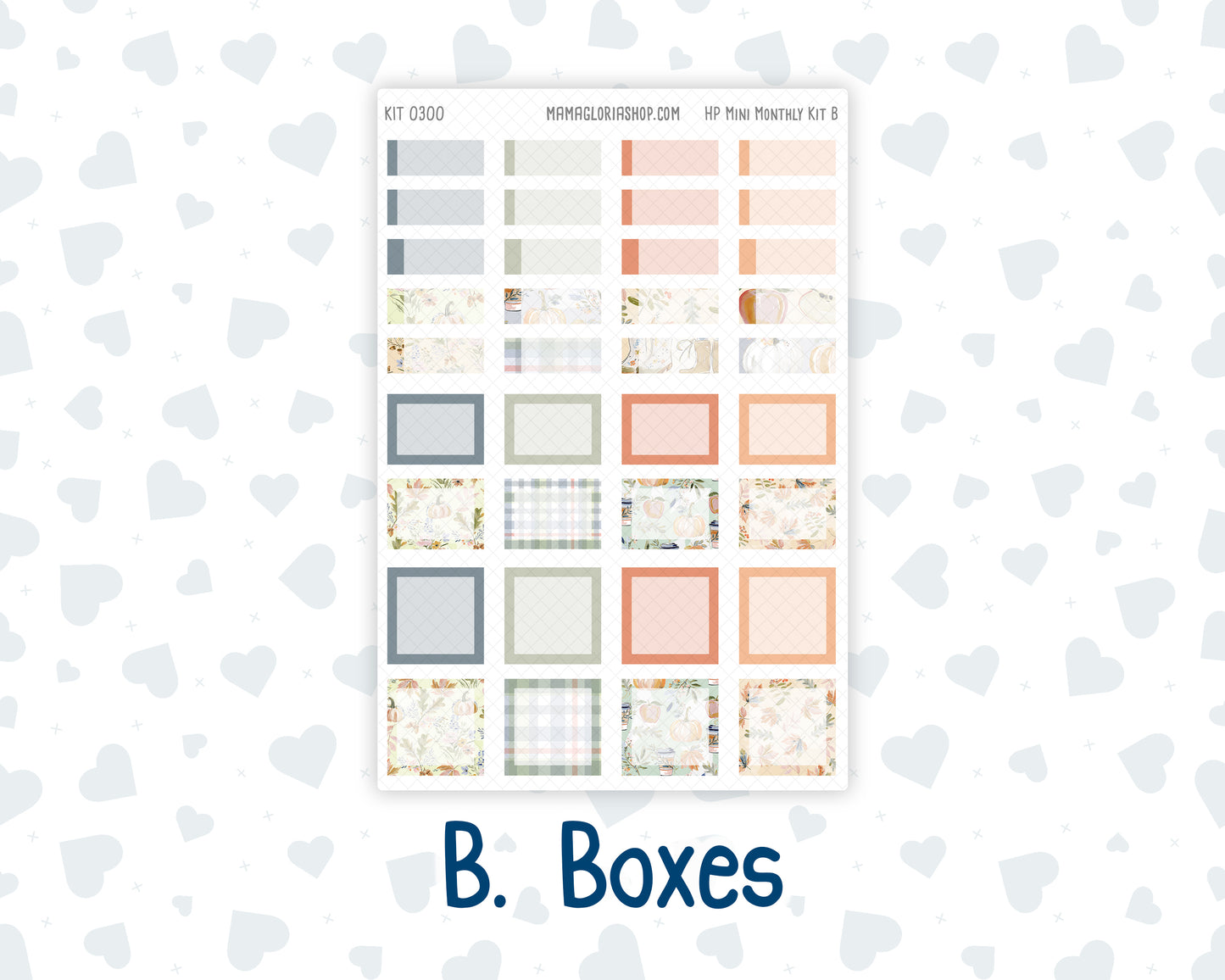 Kit 0300 - HP Mini - Monthly Kit - October - Autumn Stroll - For Mini Happy Planner