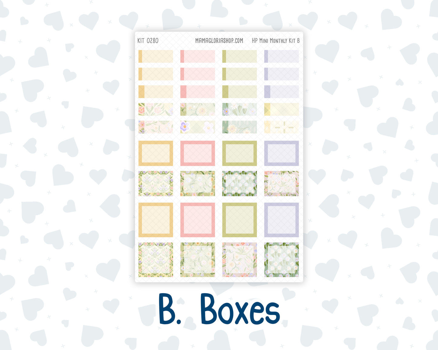 Kit 0280 - HP Mini - Monthly Kit - Half Past Six In August - For Mini Happy Planner