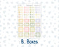 Kit 0280 - HP Mini - Monthly Kit - Half Past Six In August - For Mini Happy Planner