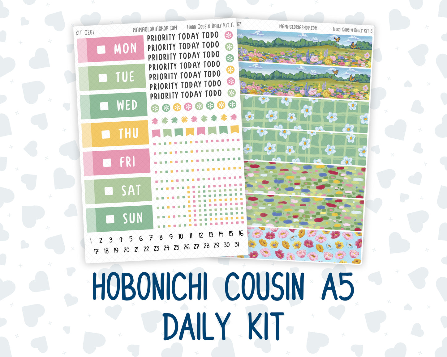 Kit 0267 - Hobonichi Cousin - Daily Kit - May - Flowers For Mama