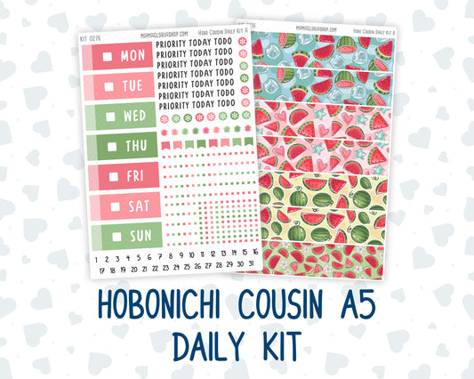 Kit 0276 - Hobonichi Cousin - Daily Kit - July - Melon Crush