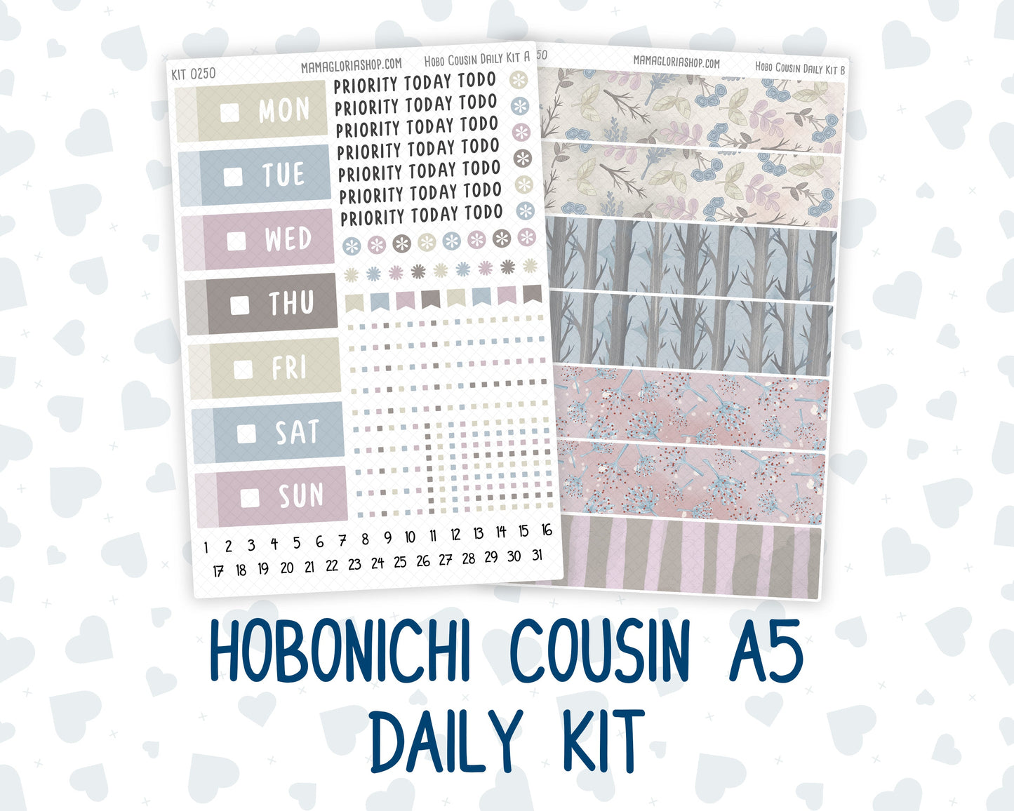 Kit 0250 - Hobonichi Cousin - Daily Kit - Quiet January