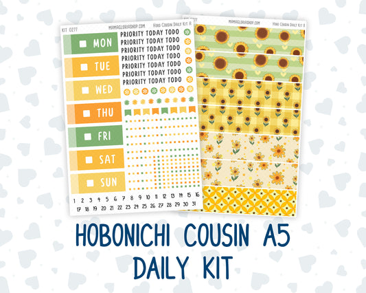 Kit 0277 - Hobonichi Cousin - Daily Kit - August - Sunflower Drama Club