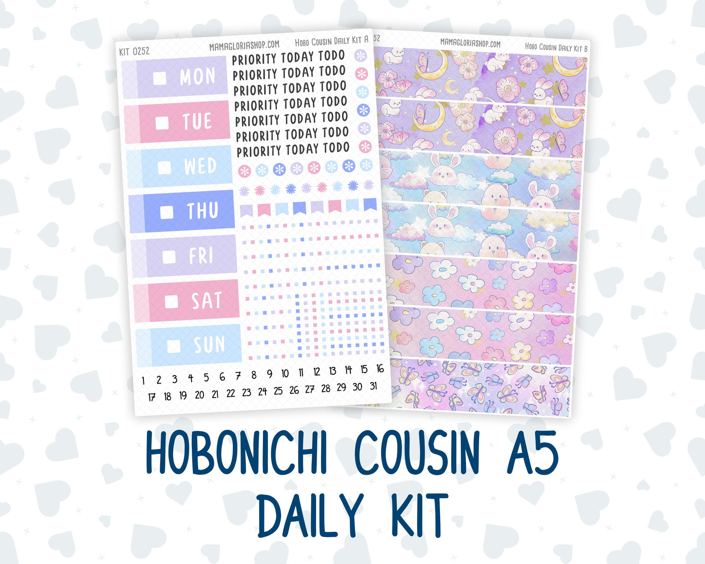 Kit 0252 - Hobonichi Cousin - Daily Kit - February - Tokyo Candy Cloud