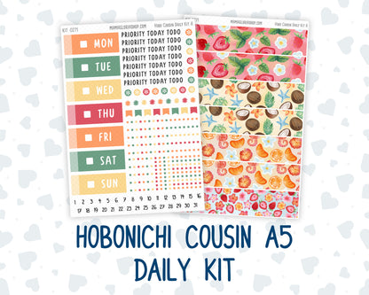 Kit 0271 - Hobonichi Cousin - Daily Kit - June - Strawberry Shore