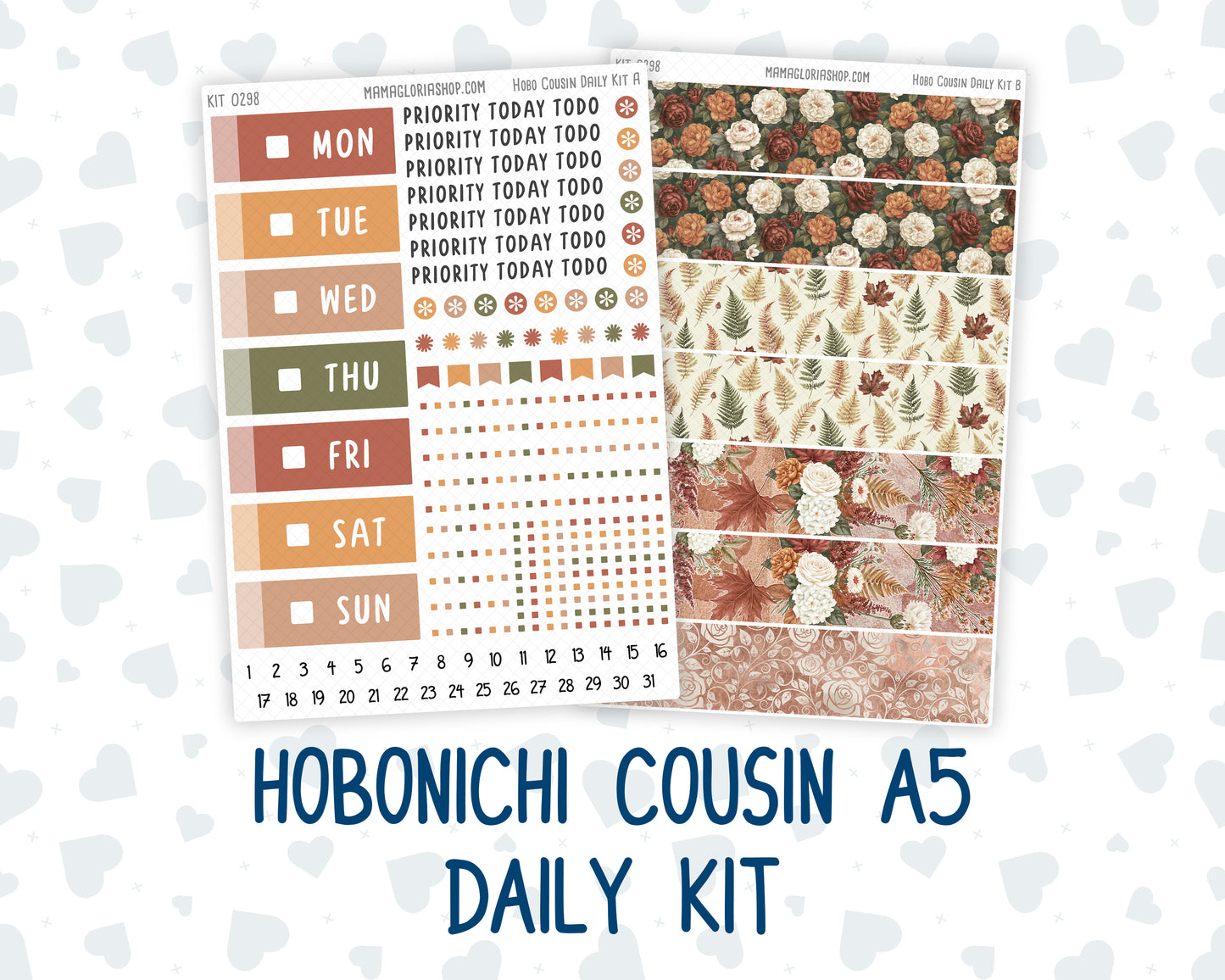 Kit 0298 - Hobonichi Cousin - Daily Kit - October - Velvet Bloom