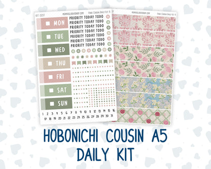 Kit 0257 - Hobonichi Cousin - Daily Kit - March - Blush Garden