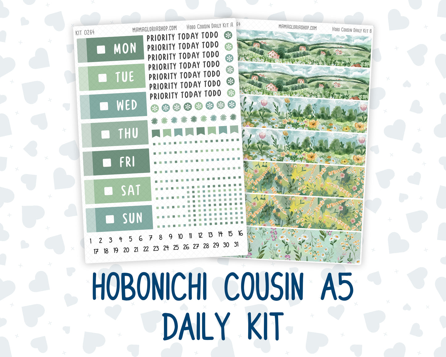 Kit 0264 - Hobonichi Cousin - Daily Kit - May - Spring Walk