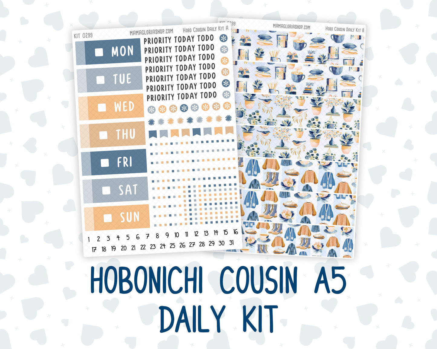 Kit 0299 - Hobonichi Cousin - Daily Kit - October - Book Nook