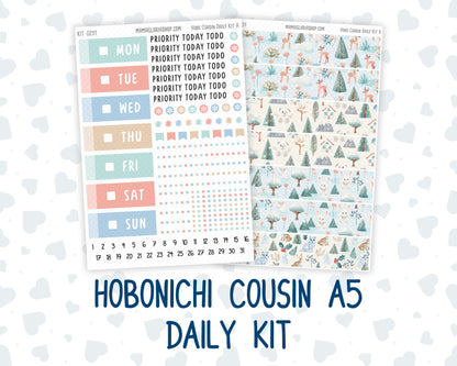 Kit 0251 - Hobonichi Cousin - Daily Kit - January - Pine & Paws