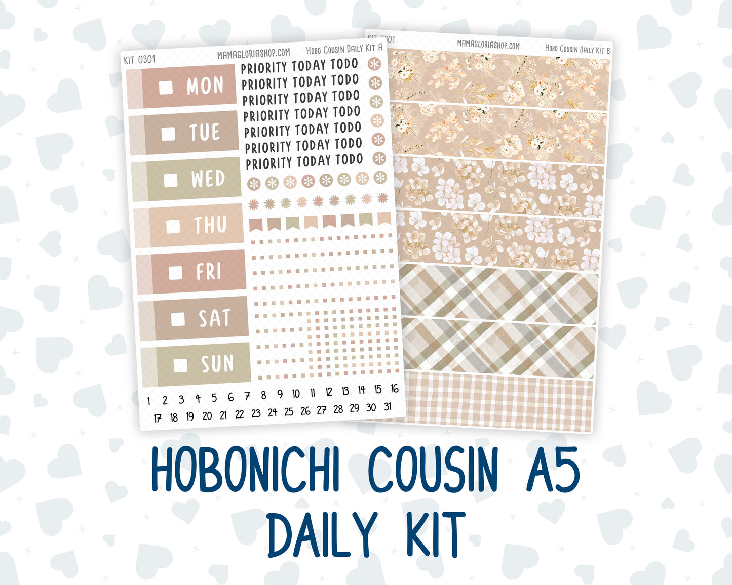 Kit 0301 - Hobonichi Cousin - Daily Kit - November - Sunday Comfort