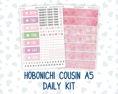 Kit 0253 - Hobonichi Cousin - Daily Kit - February - Rosy Daydreams