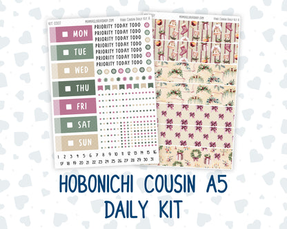 Kit 0307 - Hobonichi Cousin - Daily Kit - December - Velvet Hearth