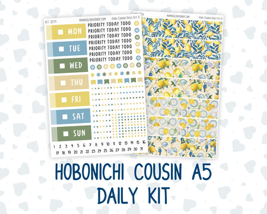 Kit 0274 - Hobonichi Cousin - Daily Kit - July - Sunny Lemon Shore