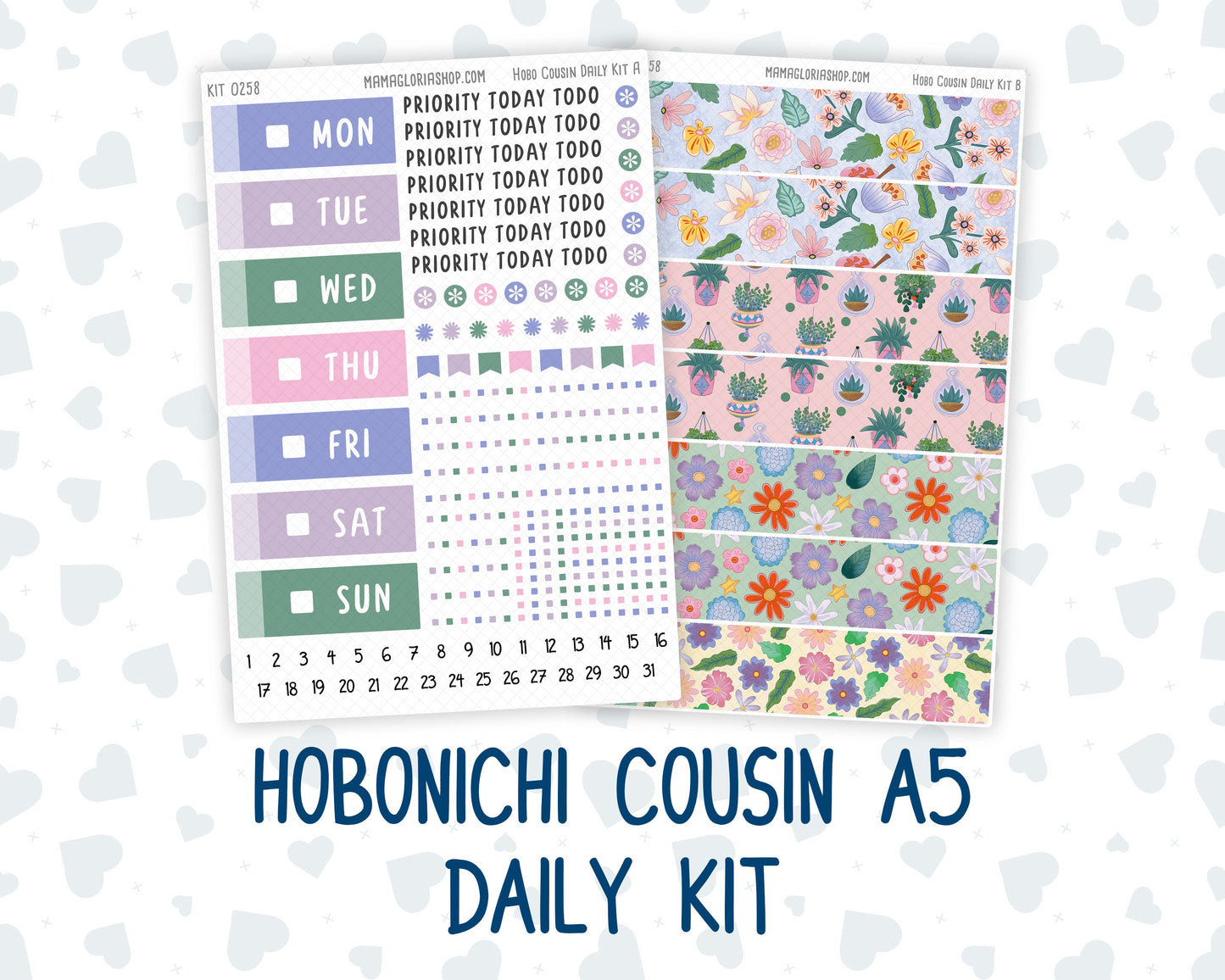 Kit 0258 - Hobonichi Cousin - Daily Kit - March - Plant Therapy