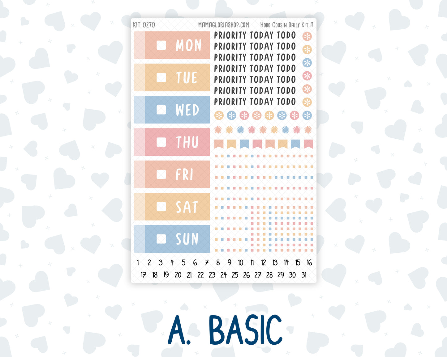Kit 0270 - Hobonichi Cousin - Daily Kit - June - Beachside Bliss