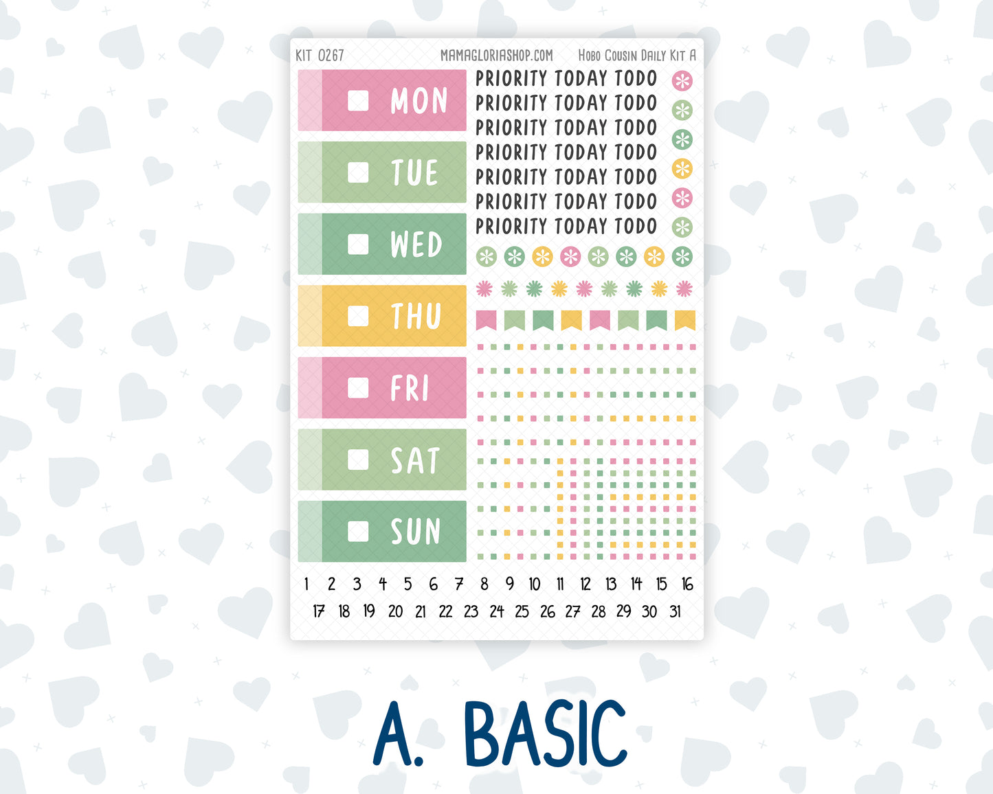 Kit 0267 - Hobonichi Cousin - Daily Kit - May - Flowers For Mama