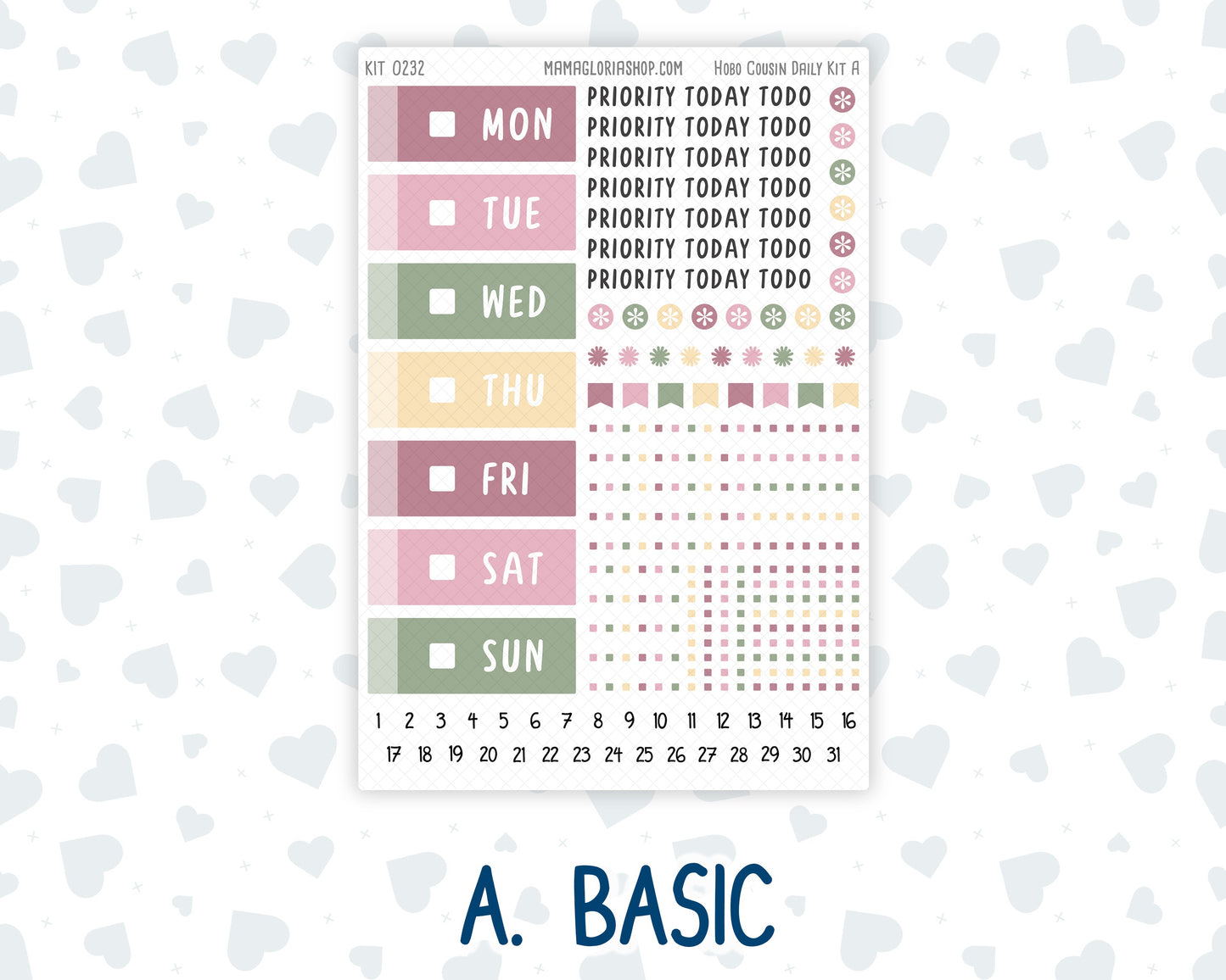 Kit 0232 - Hobonichi Cousin - Daily Kit - September - Heirloom Garden