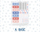 Kit 0273 - Hobonichi Cousin - Daily Kit - July - Americana In Bloom