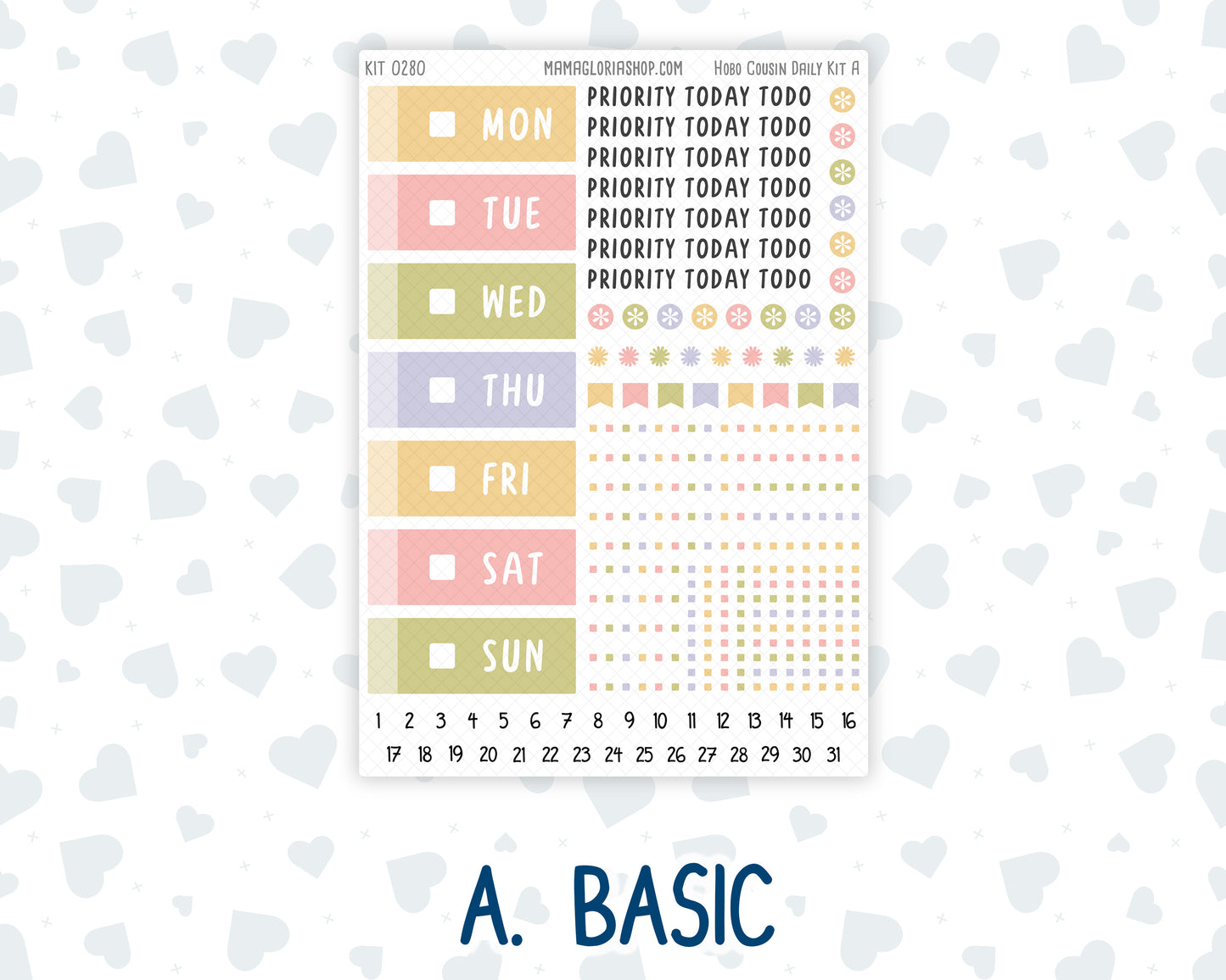 Kit 0280 - Hobonichi Cousin - Daily Kit - Half Past Six In August