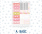 Kit 0294 - Hobonichi Cousin - Daily Kit - September - Rosy Reveria