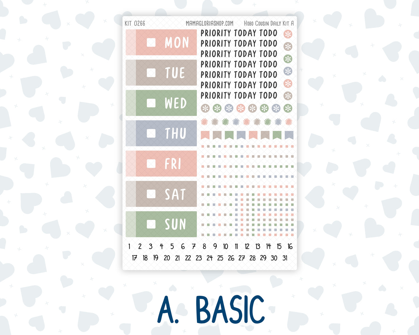 Kit 0266 - Hobonichi Cousin - Daily Kit - May - Froggy Lake Picnic