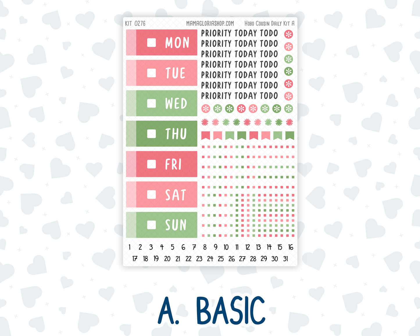 Kit 0276 - Hobonichi Cousin - Daily Kit - July - Melon Crush