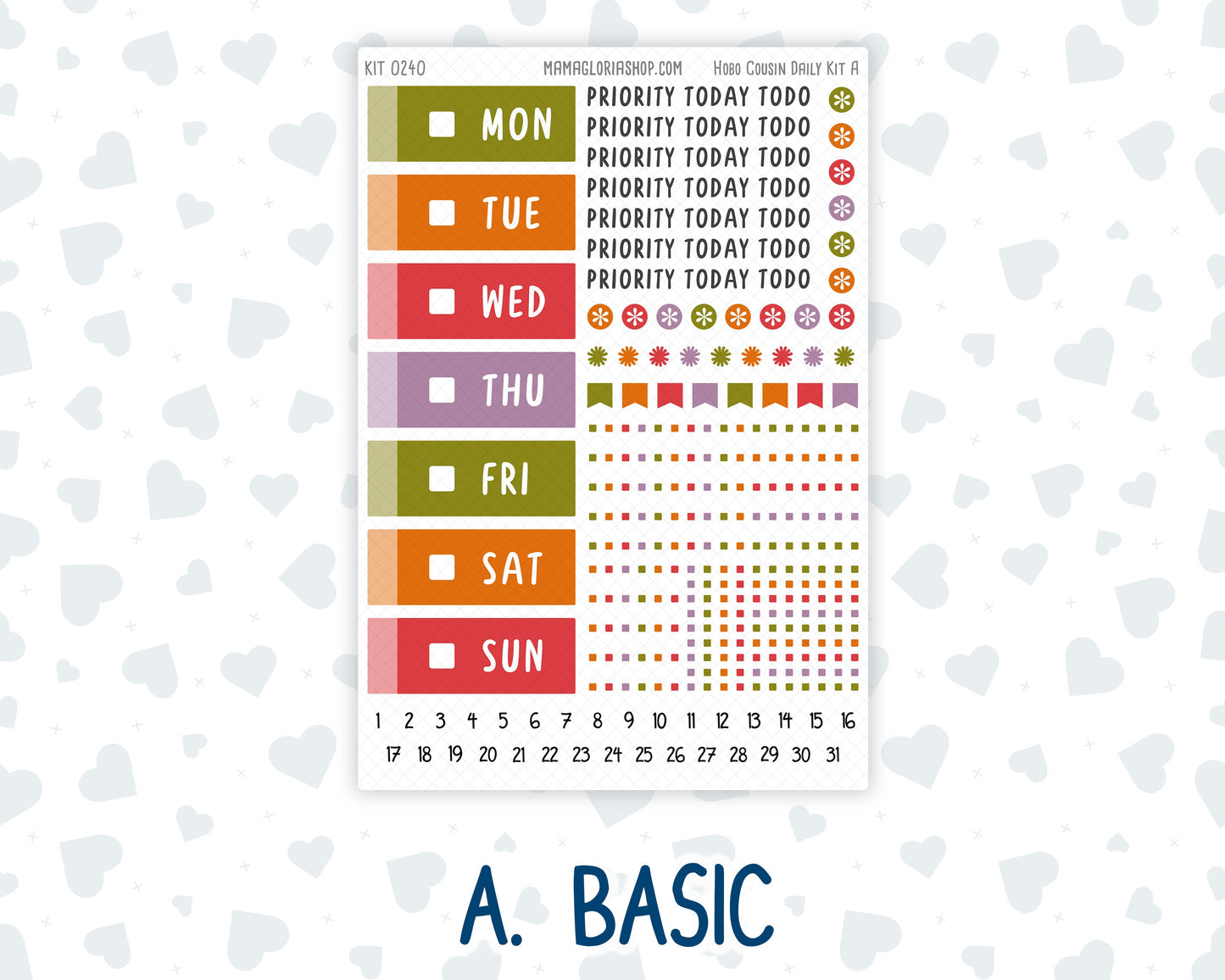 Kit 0240 - Hobonichi Cousin - Daily Kit - November - Cozy Thanksgiving