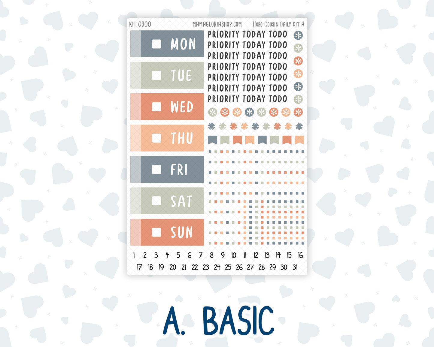 Kit 0300 - Hobonichi Cousin - Daily Kit - October - Autumn Stroll
