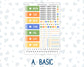 Kit 0229 - Hobonichi Cousin - Daily Kit - August - Golden Faces