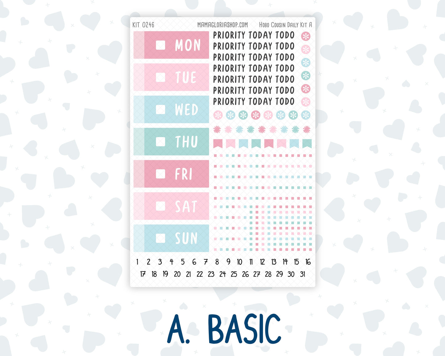 Kit 0246 - Hobonichi Cousin - Daily Kit - December - Gingerbread Sweets
