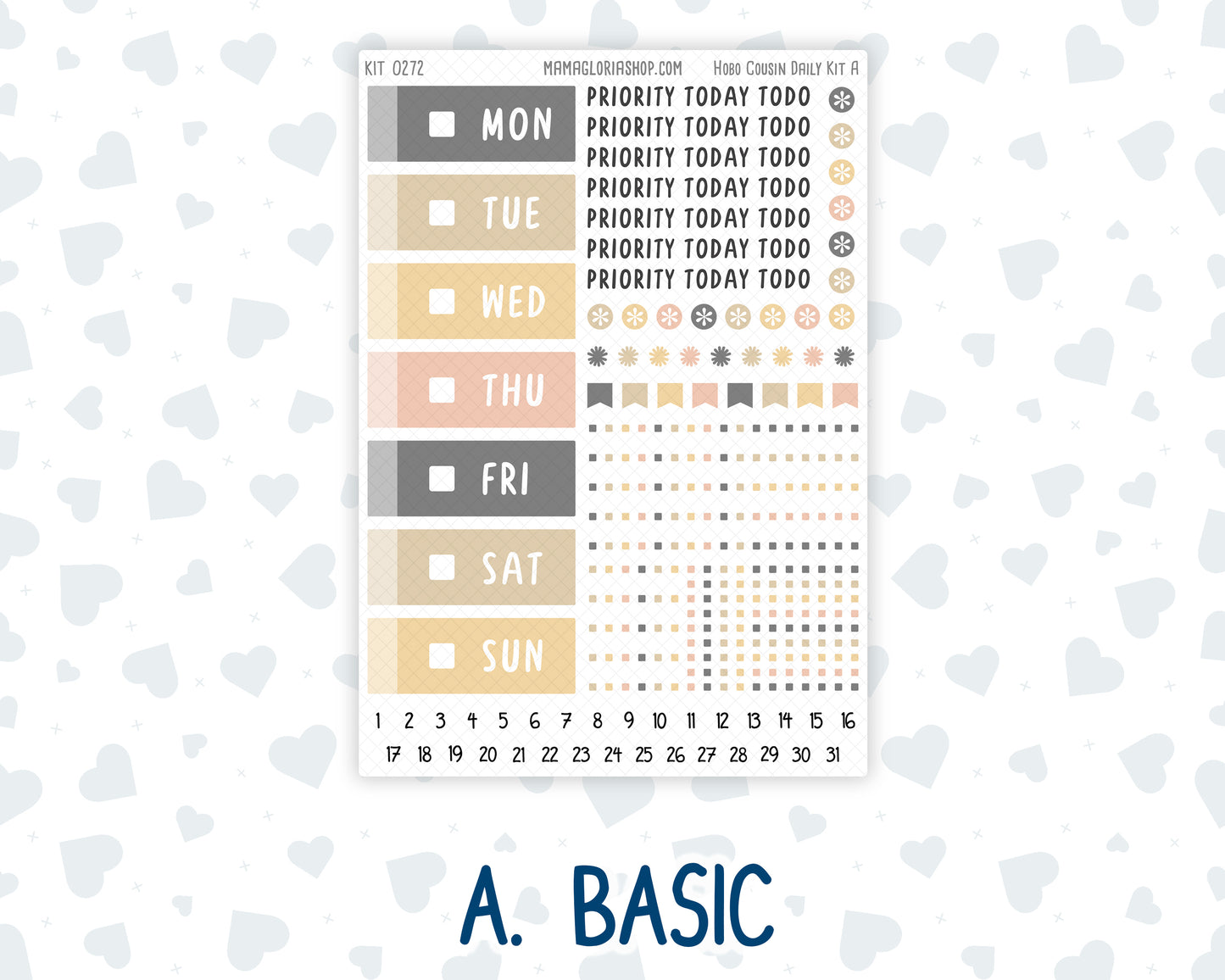 Kit 0272 - Hobonichi Cousin - Daily Kit - May - Graduation
