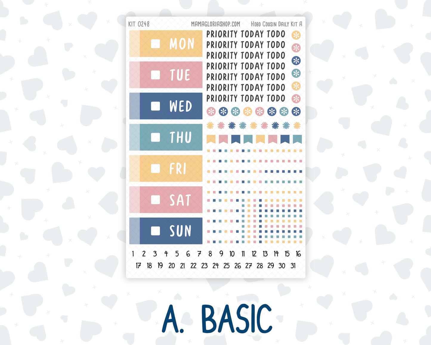 Kit 0248 - Hobonichi Cousin - Daily Kit - January - Midnight Countdown