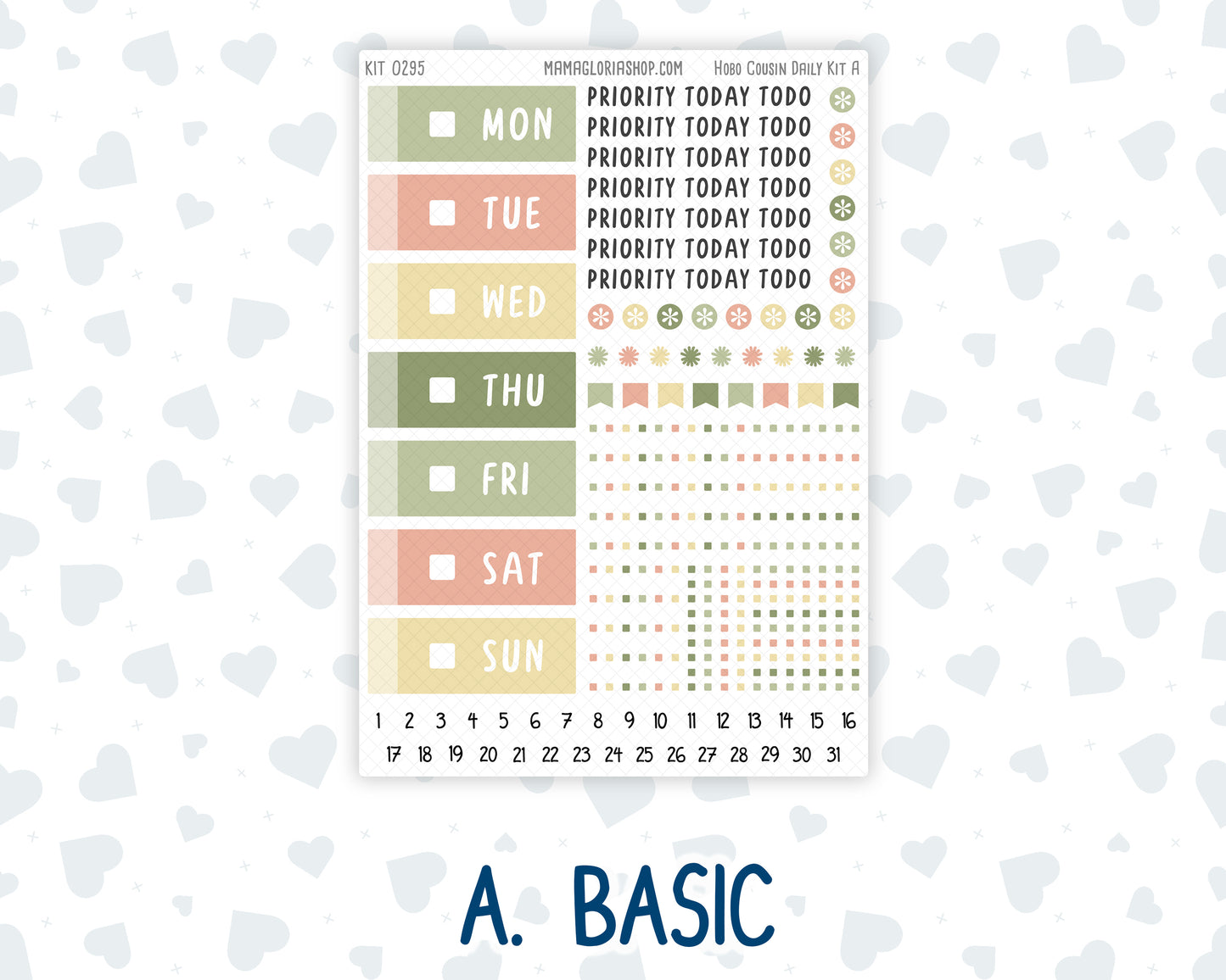 Kit 0295 - Hobonichi Cousin - Daily Kit - September - Apple Harvest