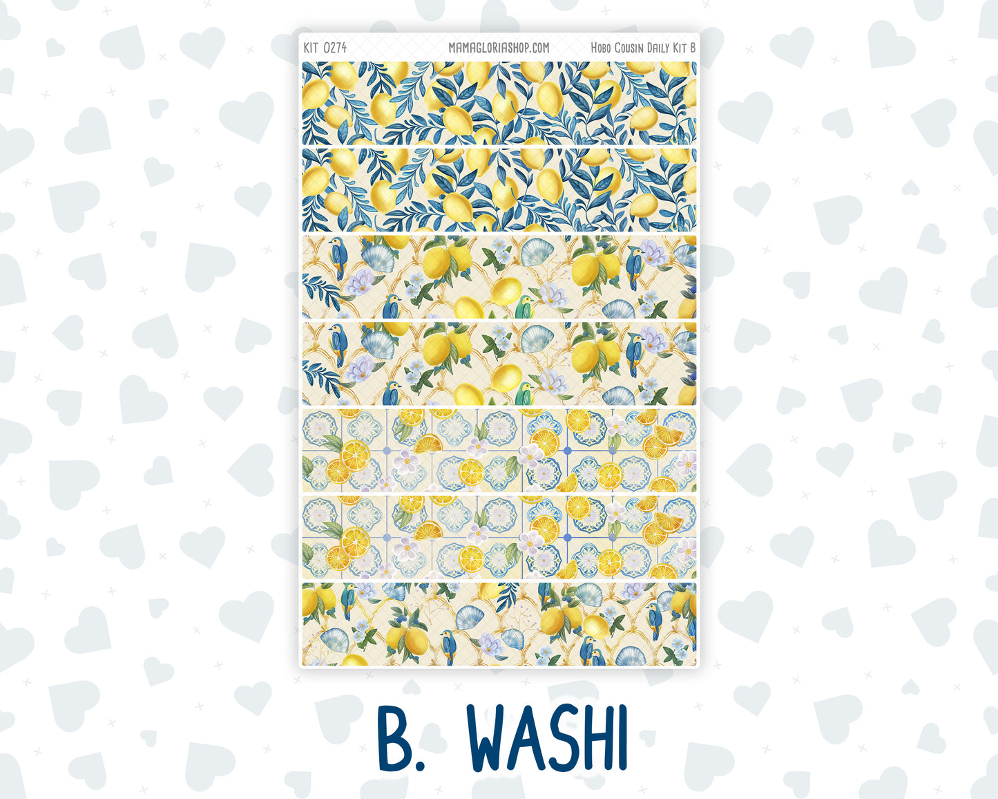 Kit 0274 - Hobonichi Cousin - Daily Kit - July - Sunny Lemon Shore