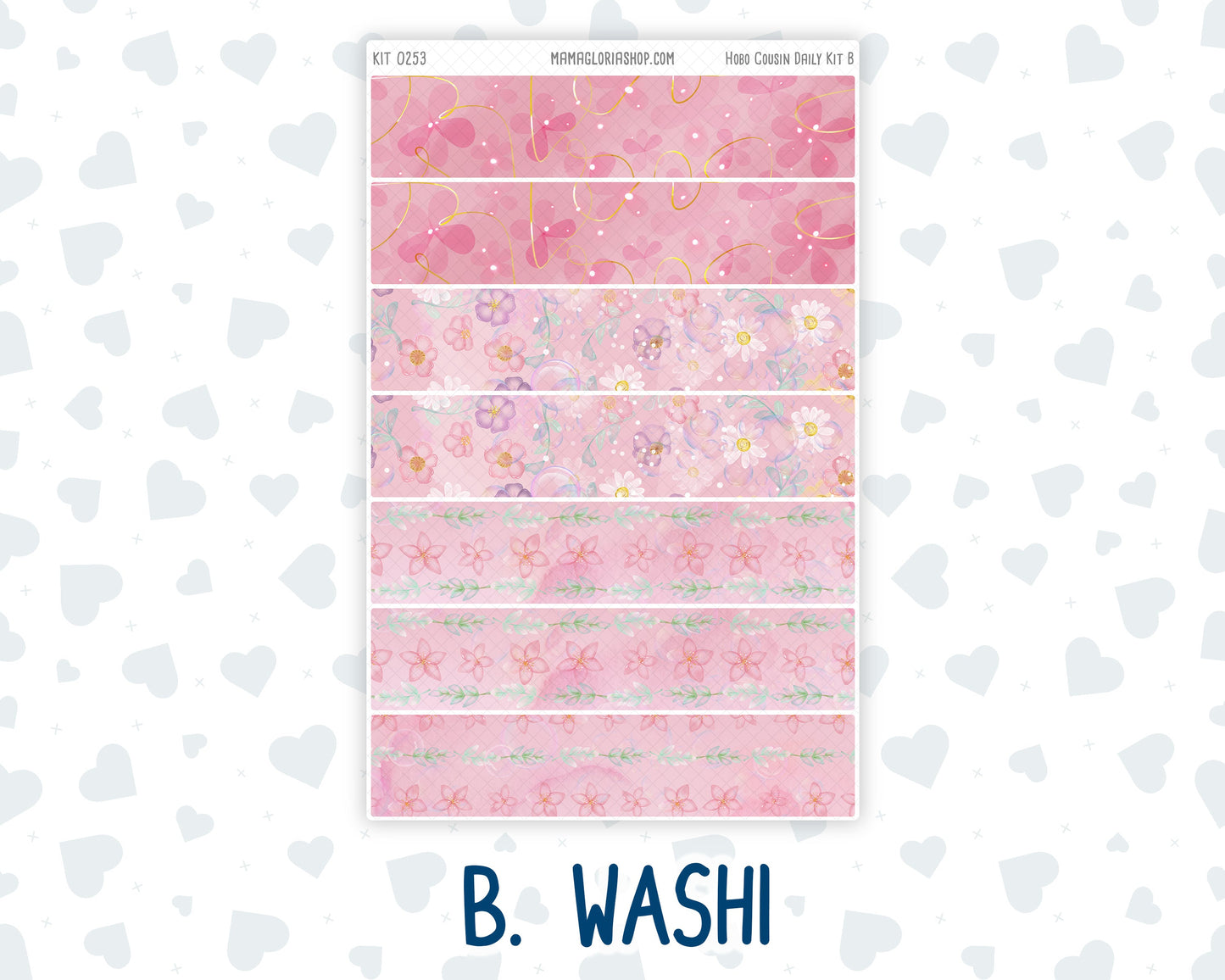 Kit 0253 - Hobonichi Cousin - Daily Kit - February - Rosy Daydreams