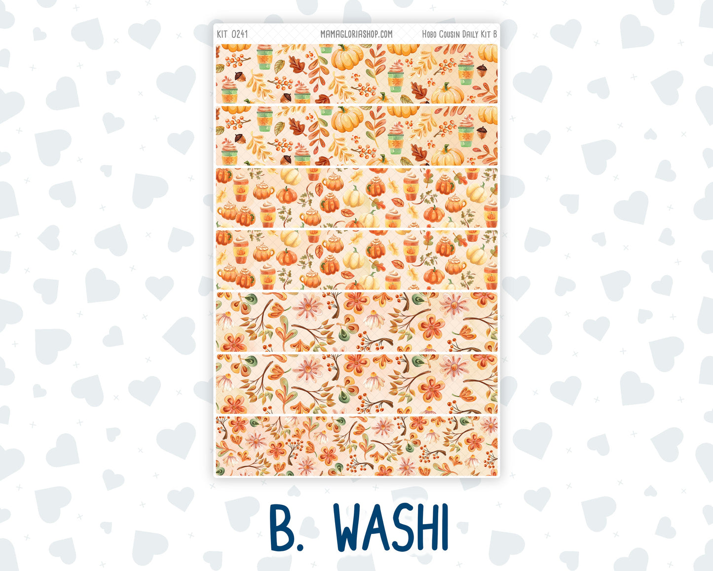 Kit 0241 - Hobonichi Cousin - Daily Kit - November - Pumpkin Latte