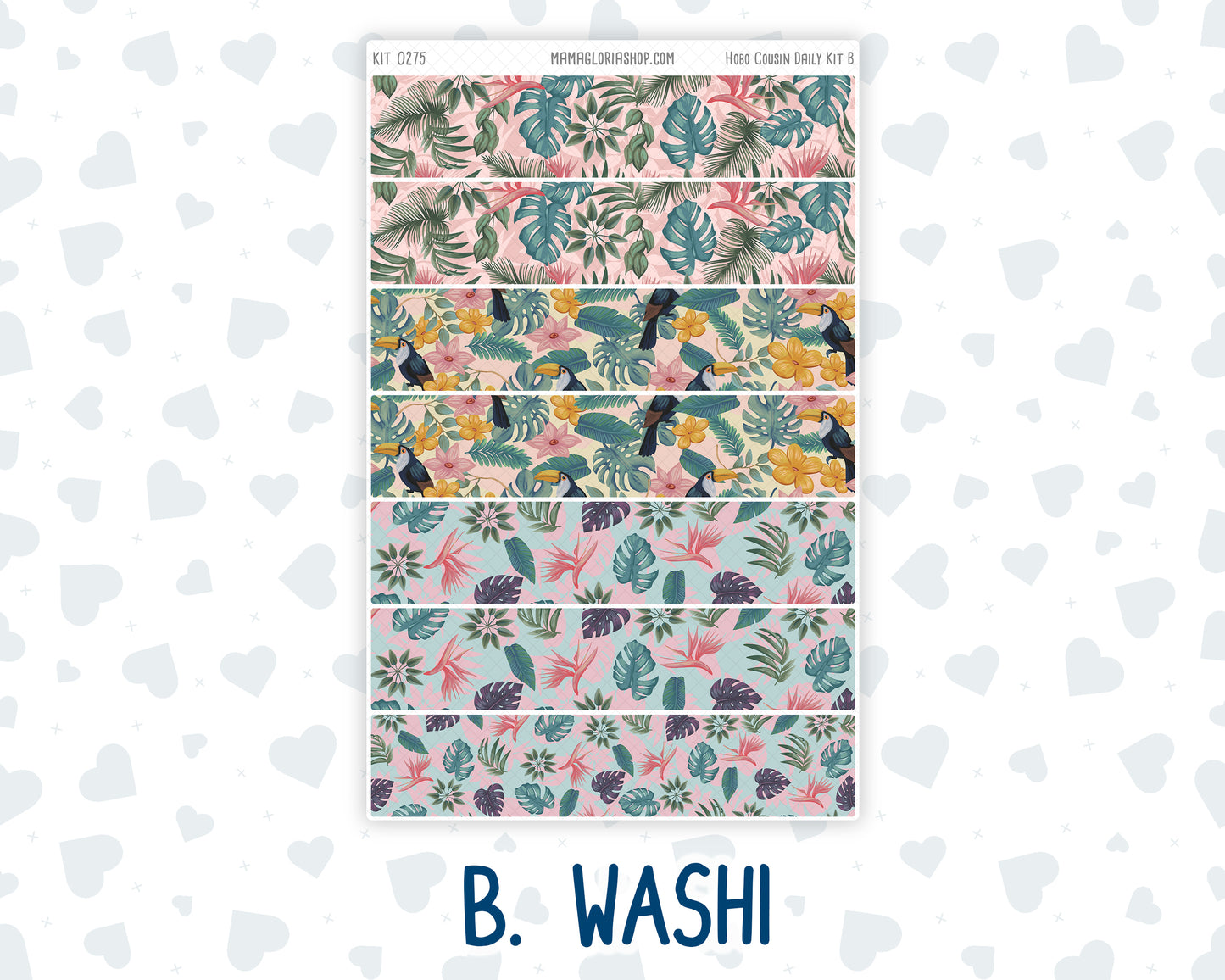 Kit 0275 - Hobonichi Cousin - Daily Kit - July - Tropical Safari Blush