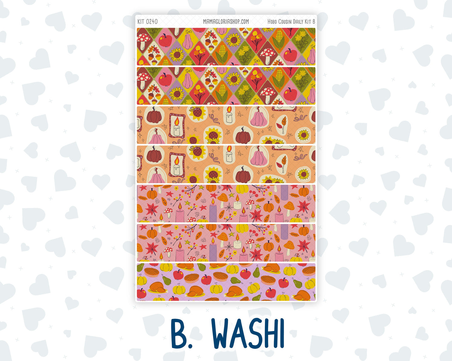 Kit 0240 - Hobonichi Cousin - Daily Kit - November - Cozy Thanksgiving