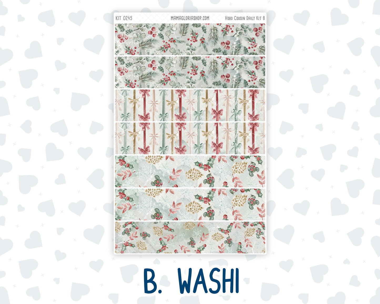 Kit 0245 - Hobonichi Cousin - Daily Kit - December - Vintage Christmas
