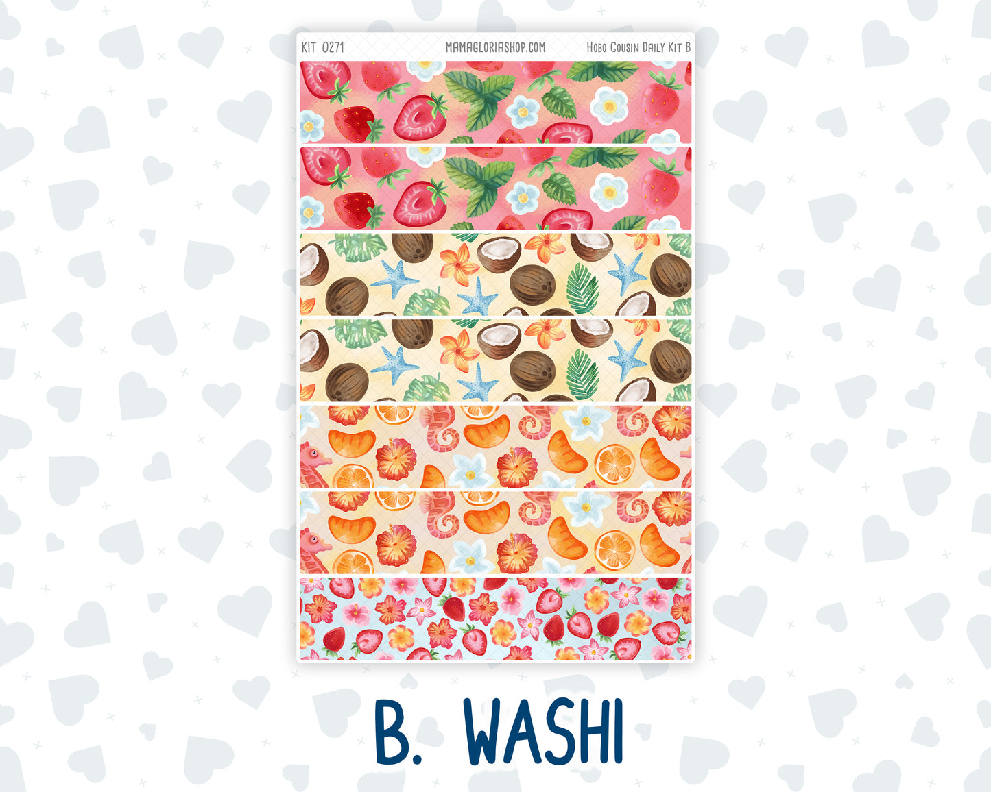 Kit 0271 - Hobonichi Cousin - Daily Kit - June - Strawberry Shore
