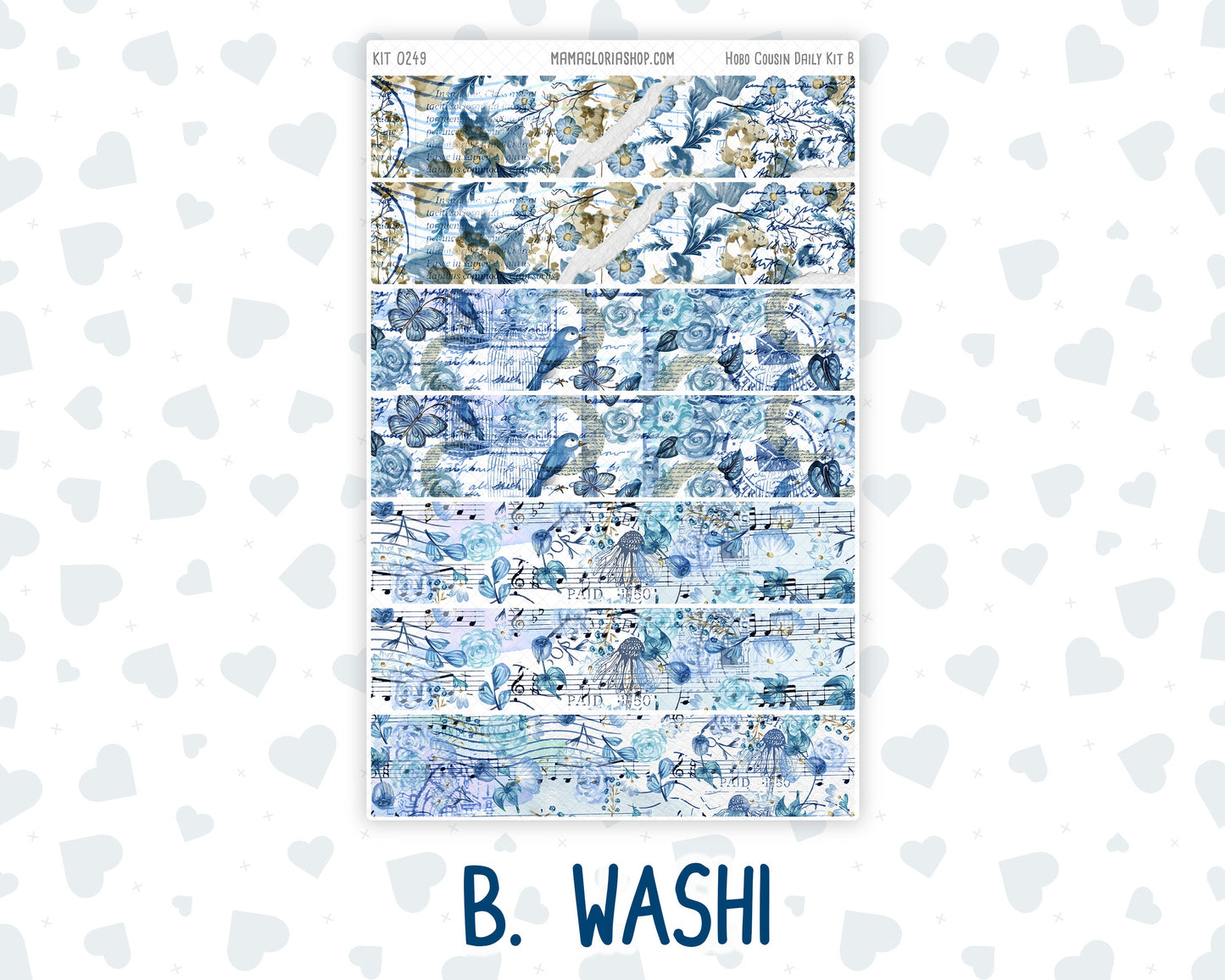 Kit 0249 - Hobonichi Cousin - Daily Kit - January - Icy Lace