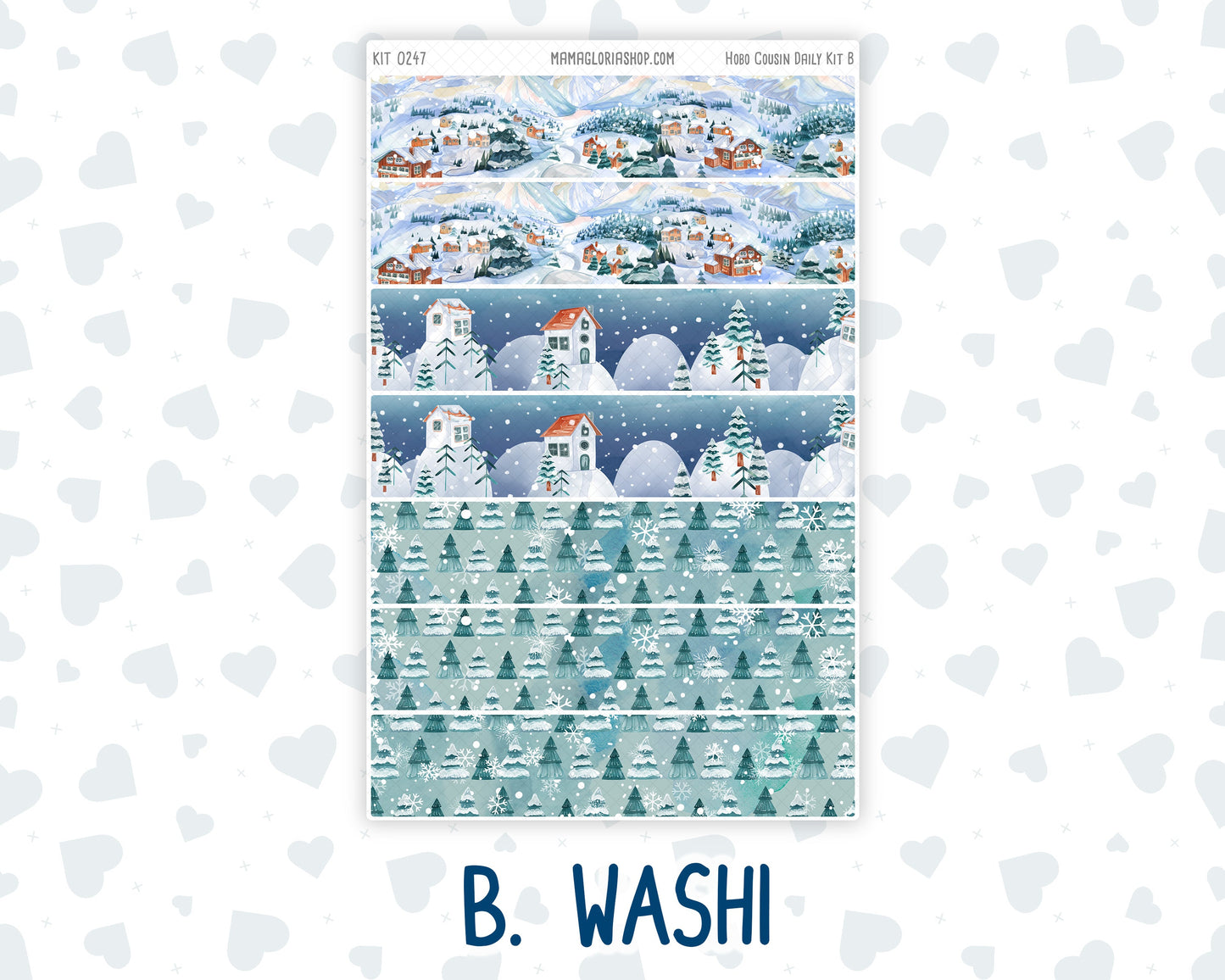 Kit 0247 - Hobonichi Cousin - Daily Kit - December - Snow Day Adventures