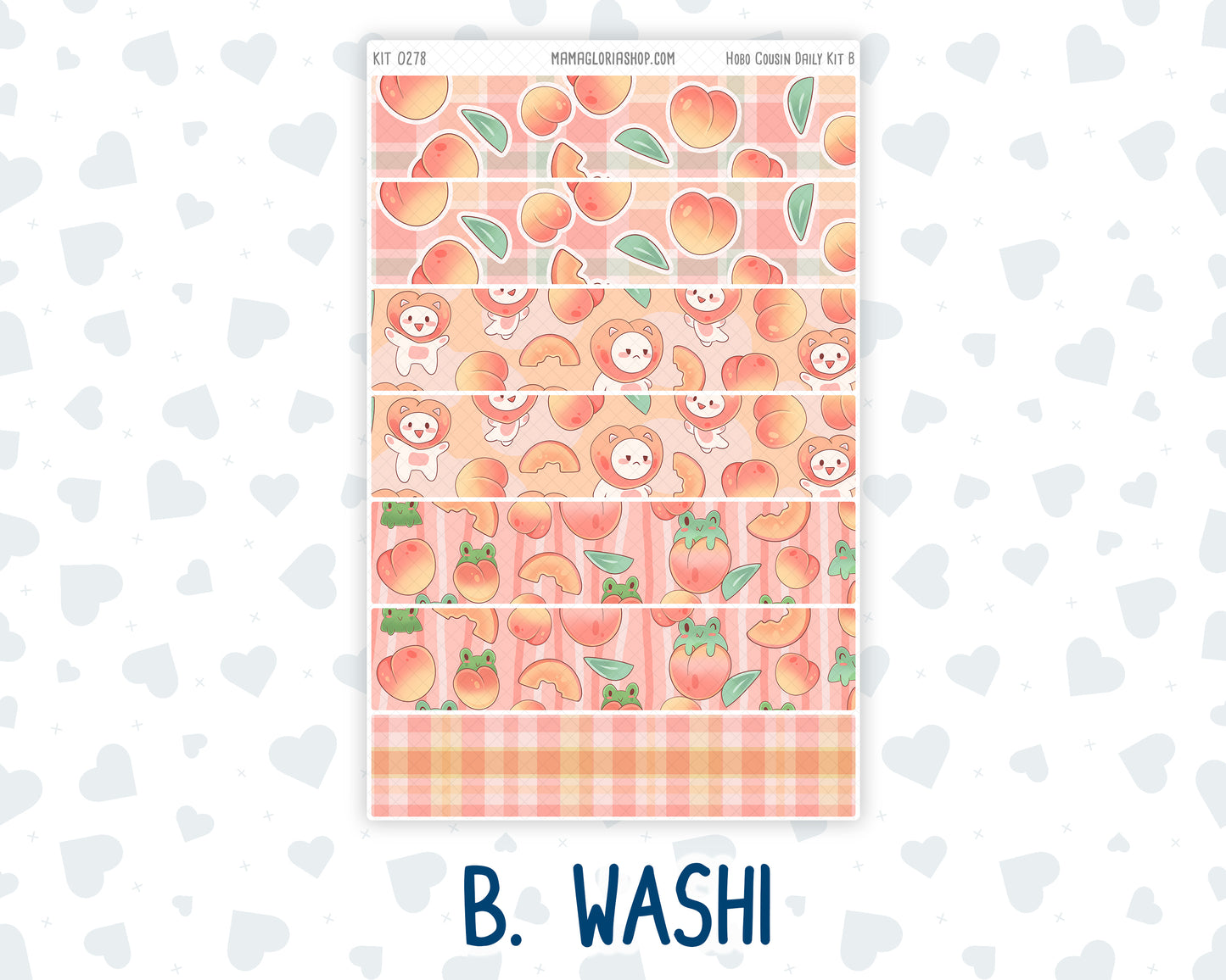 Kit 0278 - Hobonichi Cousin - Daily Kit - August - Oops, All Peaches