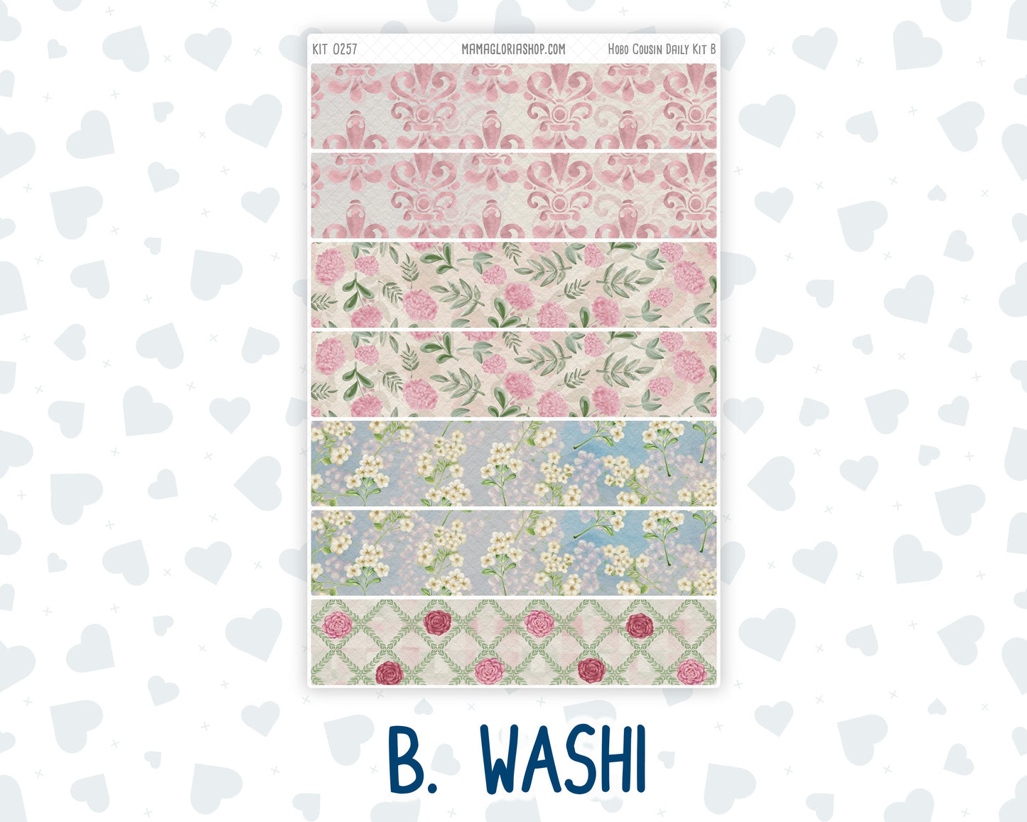 Kit 0257 - Hobonichi Cousin - Daily Kit - March - Blush Garden