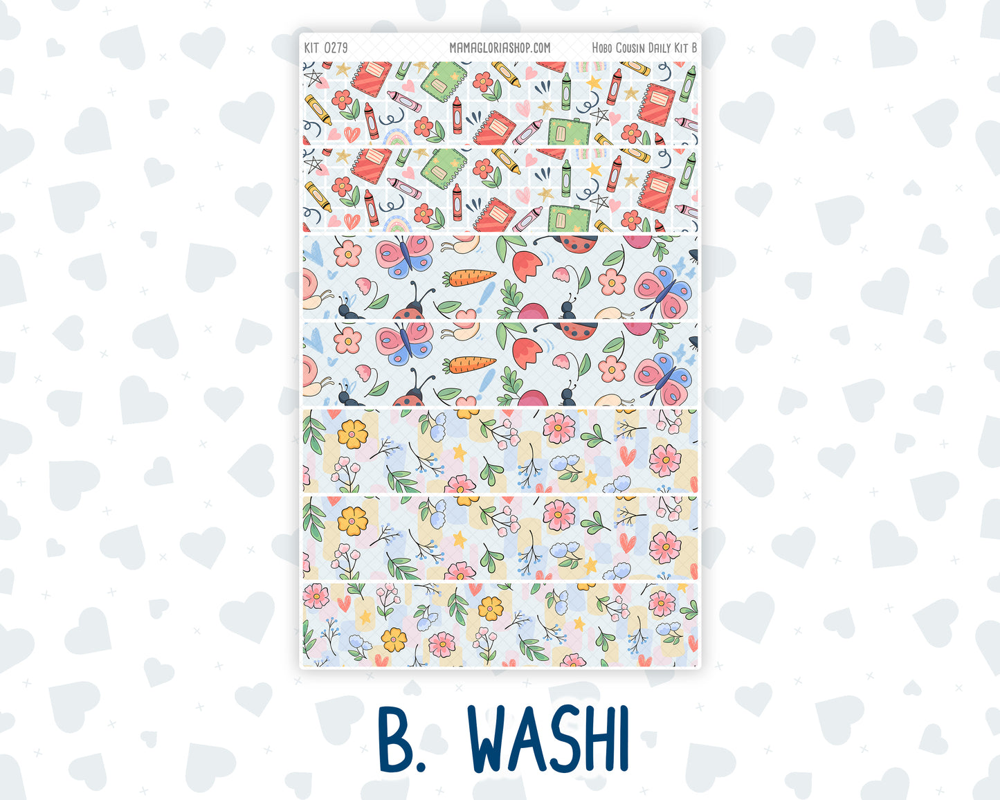 Kit 0279 - Hobonichi Cousin - Daily Kit - August - Not Ready For School
