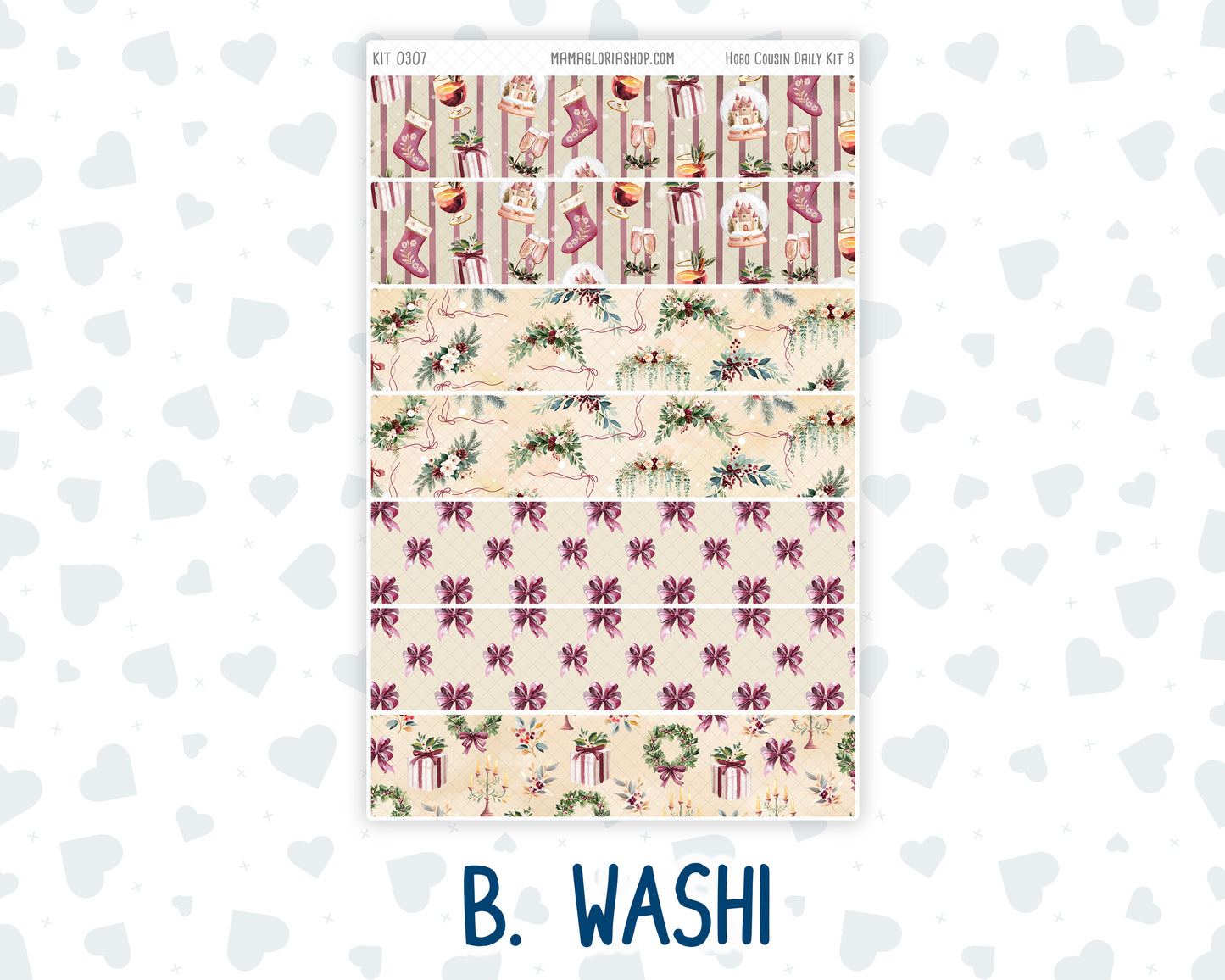 Kit 0307 - Hobonichi Cousin - Daily Kit - December - Velvet Hearth