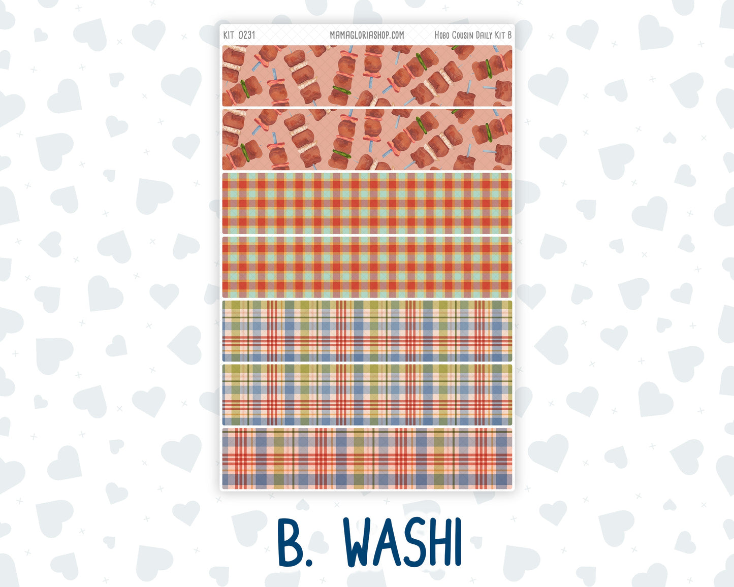 Kit 0231 - Hobonichi Cousin - Daily Kit - August - Backyard BBQ